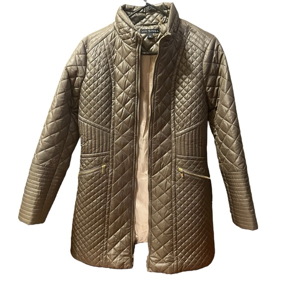 Via Spiga Women's Quilted Olive Green Jacket - Picture 5 of 9